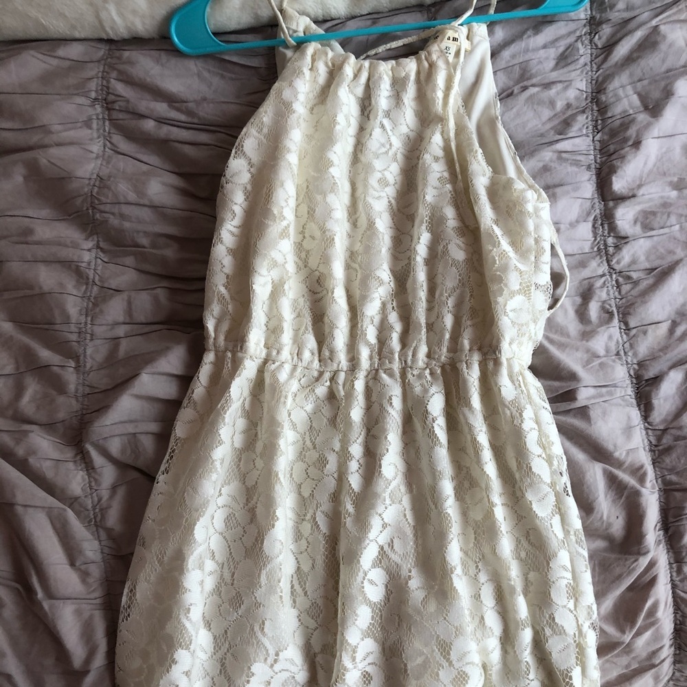 Miami Off-White Lace Romper